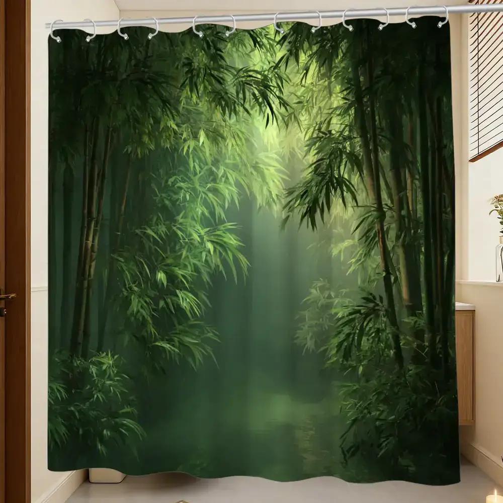Spa Wellness Nature - Cortina de Chuveiro para Banheiro com