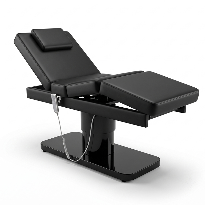 Spa Wellness Salon - Cama de Massagem Minimalista Preta com